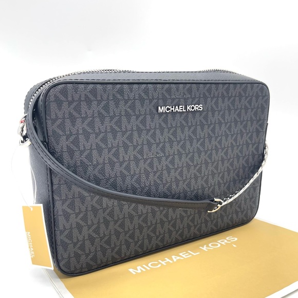 Michael Kors Large EW Chain Crossbody Bag Black - Picture 3 of 8